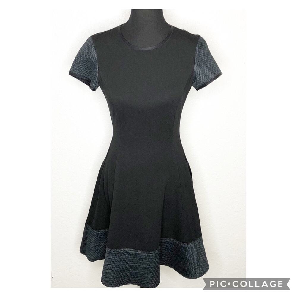 Pink Tartan black mesh trim fit and flare dress size 6